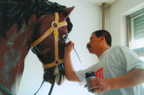 组图：2008年中国辽宁新民市，新民关帝觉世真经研究会为关圣帝君道场和关公文化社团敬制